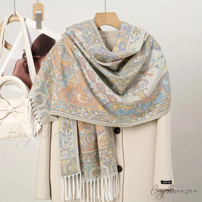 Winter Paisley Cashmere Pashmina Scarf Color14 scarf-241228