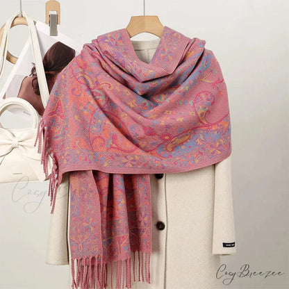 Winter Paisley Cashmere Pashmina Scarf Color15 scarf-241228