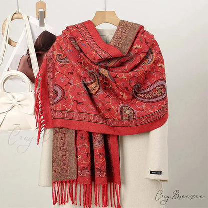 Winter Paisley Cashmere Pashmina Scarf Color25 scarf-241228