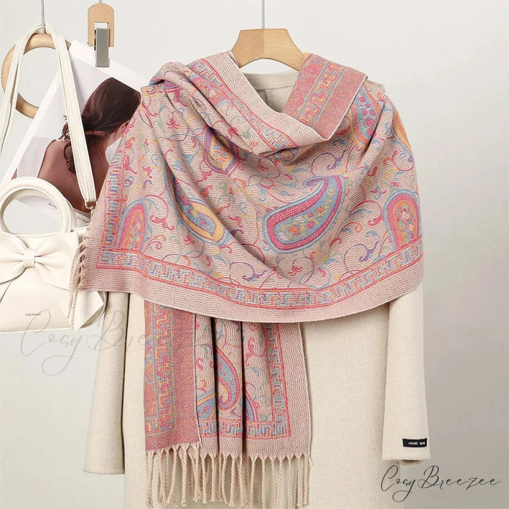 Winter Paisley Cashmere Pashmina Scarf Color26 scarf-241228