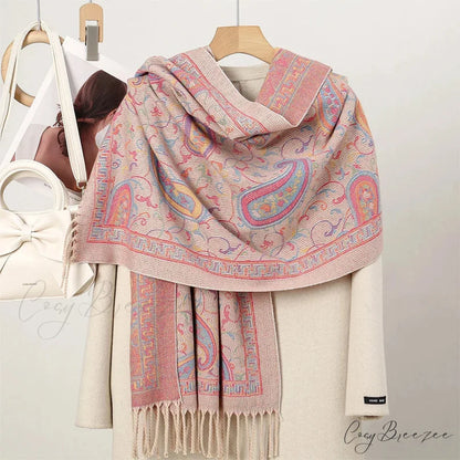 Winter Paisley Cashmere Pashmina Scarf Color26 scarf-241228