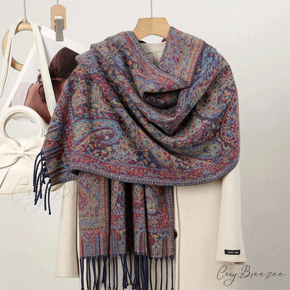 Winter Paisley Cashmere Pashmina Scarf Color3 scarf-241228