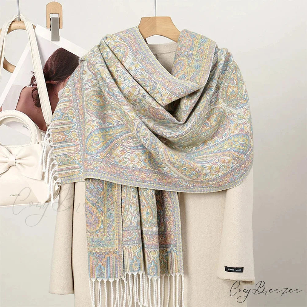 Winter Paisley Cashmere Pashmina Scarf Color5 scarf-241228