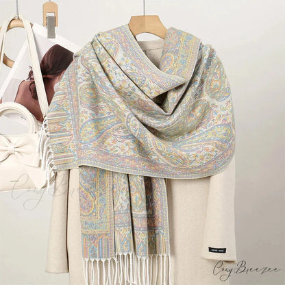 Winter Paisley Cashmere Pashmina Scarf Color5 scarf-241228