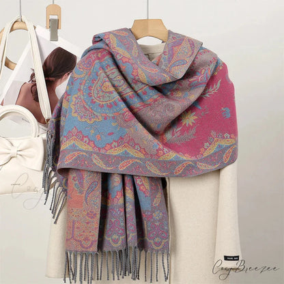 Winter Paisley Cashmere Pashmina Scarf Color9 scarf-241228
