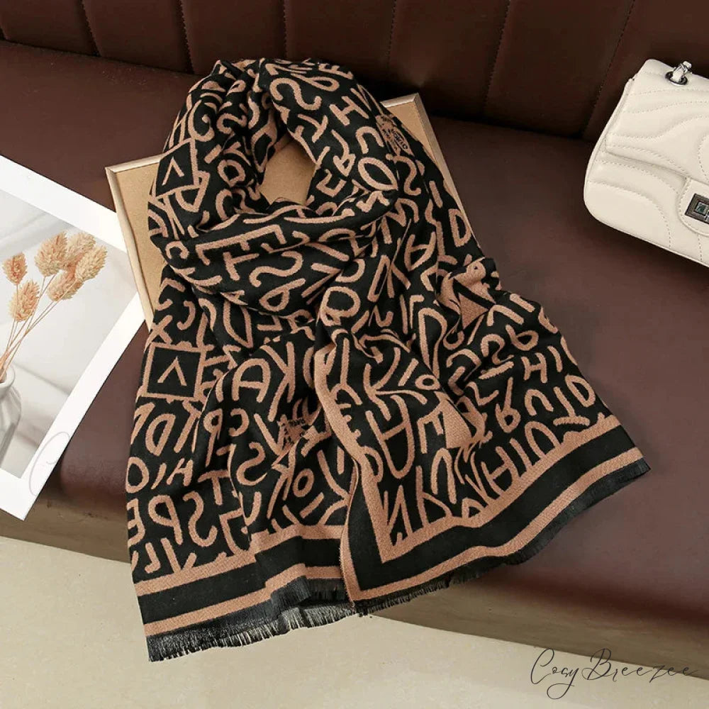 Winter Plaid Cashmere Poncho Tassel Scarf - Luxury Warm Thickened Unisex CAMLE