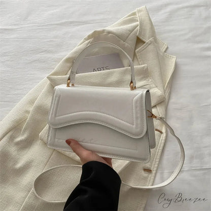 Winter Plush Small Square Crossbody Handbag White handbag-250126