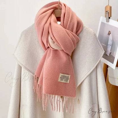 Winter Poncho Shawl Solid Print Cashmere Scarf Color24 / 200x70cm scarf-241228