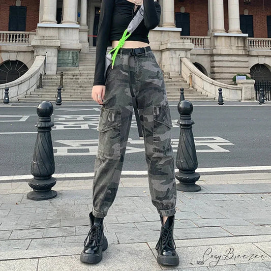 Winter Thick Warm Vintage Elastic Waist Wide Leg Loose Casual Denim Harem Denim Jean