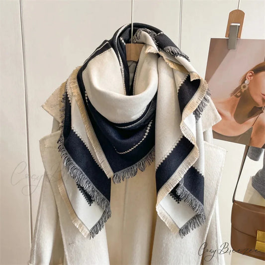 Winter Warm Cashmere Plaid Scarf scarf-241228