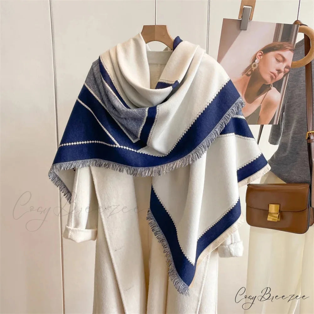Winter Warm Cashmere Plaid Scarf scarf-241228