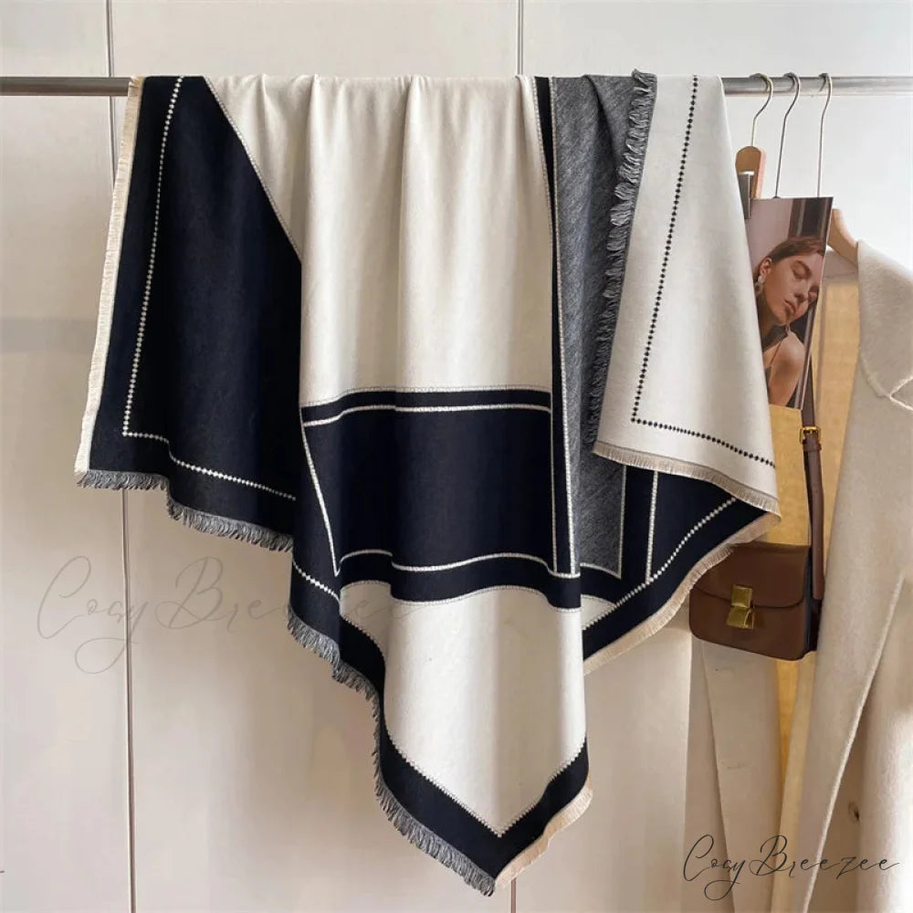 Winter Warm Cashmere Plaid Scarf scarf-241228