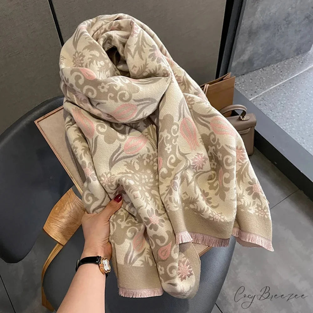 Winter Warm Cashmere Thick Shawl Scarf scarf-241228