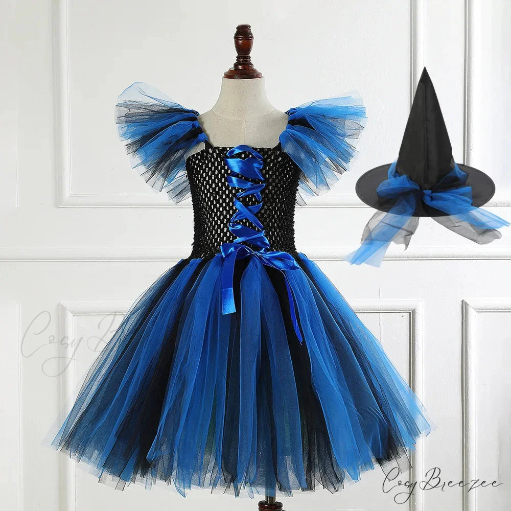 Witch Tutu Knee Dress Carnival Kid Costumes 2-3T (Size S) / Witch Style 1