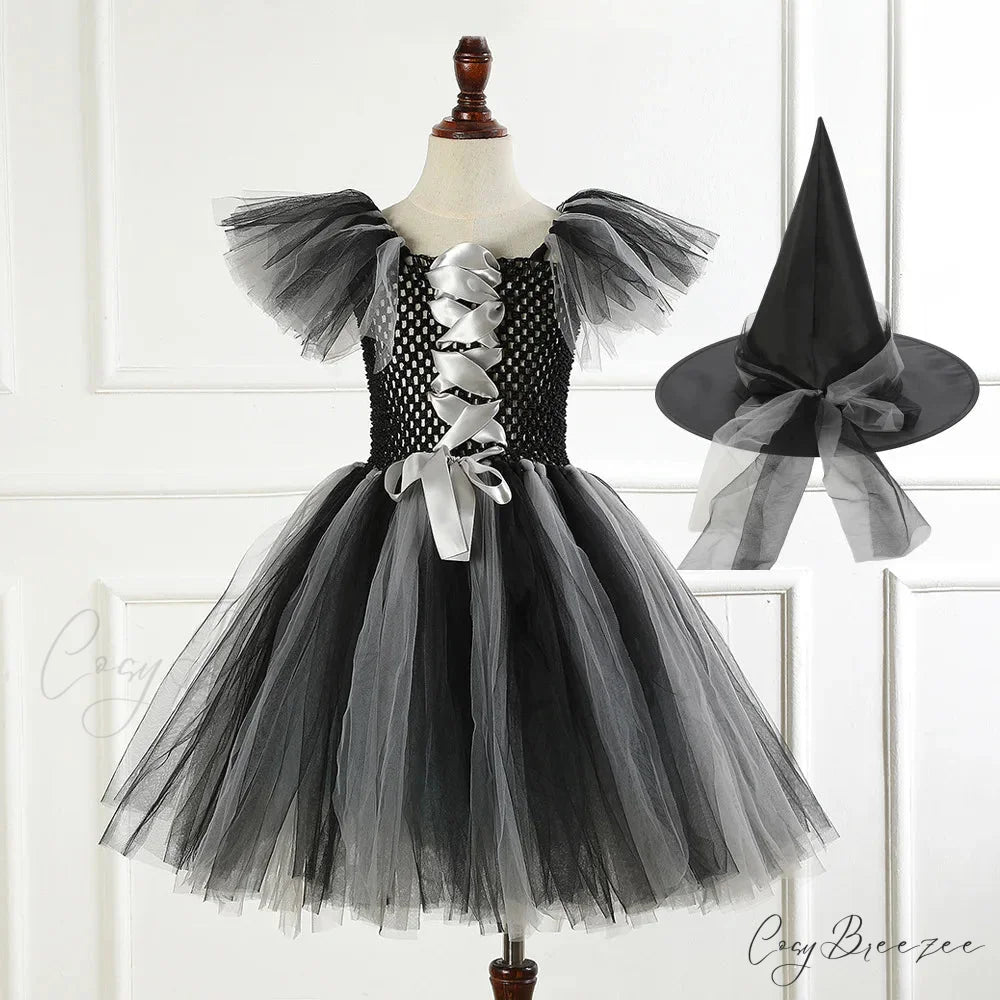 Witch Tutu Knee Dress Carnival Kid Costumes 2-3T (Size S) / Witch Style 2