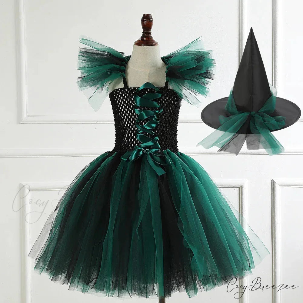 Witch Tutu Knee Dress Carnival Kid Costumes 2-3T (Size S) / Witch Style 3