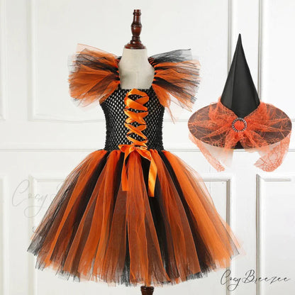 Witch Tutu Knee Dress Carnival Kid Costumes 2-3T (Size S) / Witch Style 6