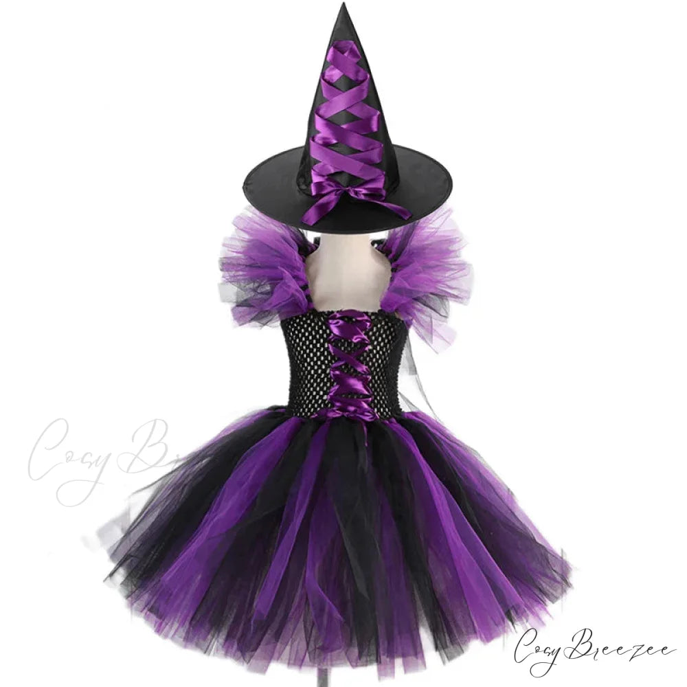 Witch Tutu Knee Dress Carnival Kid Costumes 2-3T (Size S) / Witch Style A