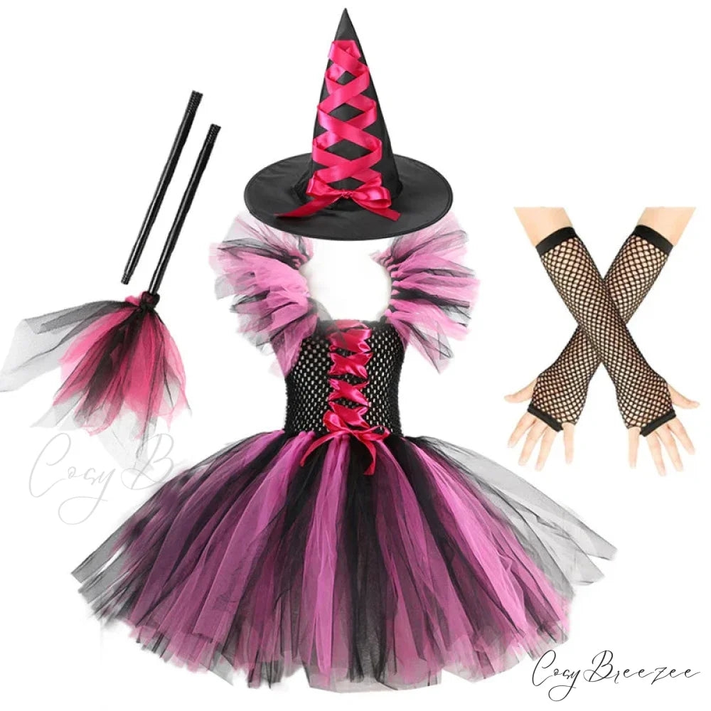 Witch Tutu Knee Dress Carnival Kid Costumes 2-3T (Size S) / Witch Style G