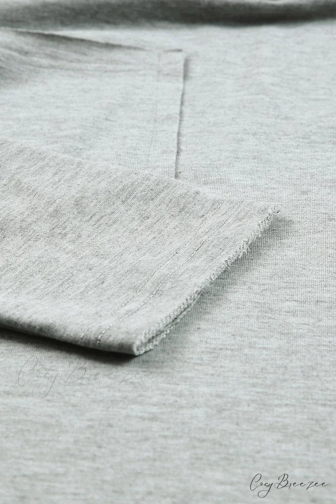 with - Arm Oversized Top Pockets Drop Gray