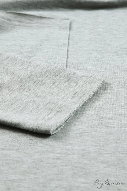 with - Arm Oversized Top Pockets Drop Gray