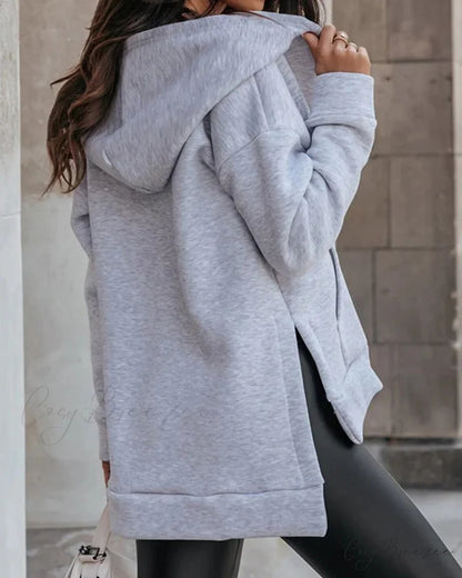 with Casual Coat Pocket