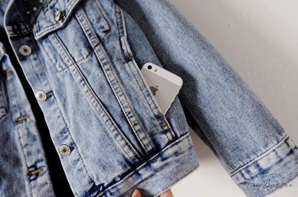 with Detailing New Autumn Women’s Jacket Pearl - Denim Collection