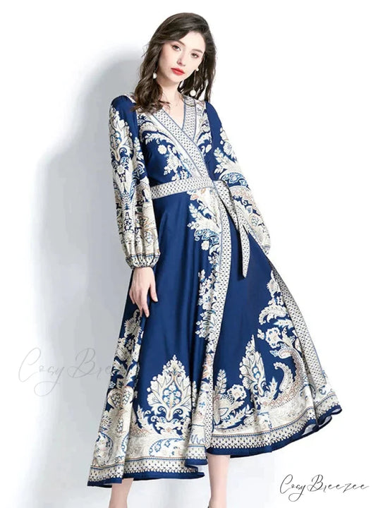 with Gown Patterned Lantern Sleeves