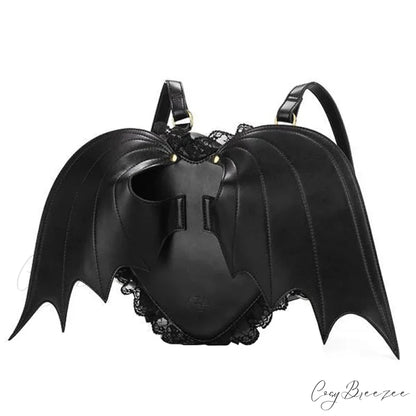 Women Bat Wing Punk Stylish Newest Angel Wings Cute Devil Bag Black / onesize