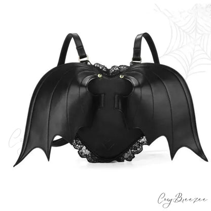 Women Bat Wing Punk Stylish Newest Angel Wings Cute Devil Bag Black / onesize