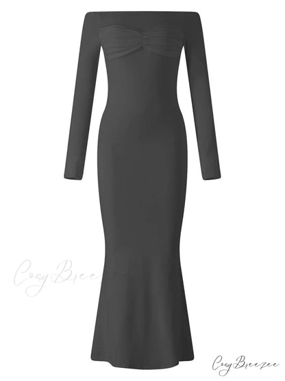Women Bow Patchwork Sleeve Elegant Solid Slash Neck Off Shoulder Party Beach Club Vestido Streetwear