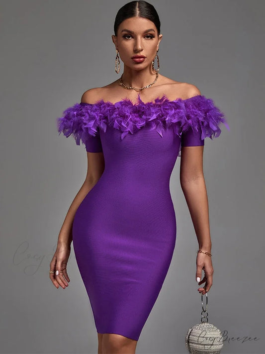Women Off Shouler Bandage Dress