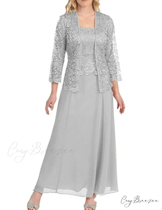 Women Plus Size Long Sleeve Lace Party Dress Solid Color Elegant Maxi Mini Dresses S / BLACK
