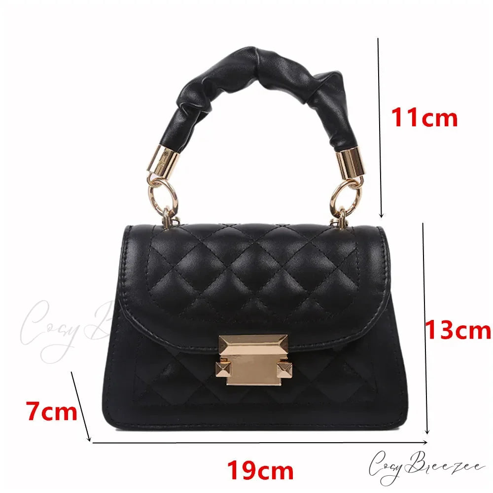 Women PU Leather Designer Crossbody Chain Bag handbag-250126