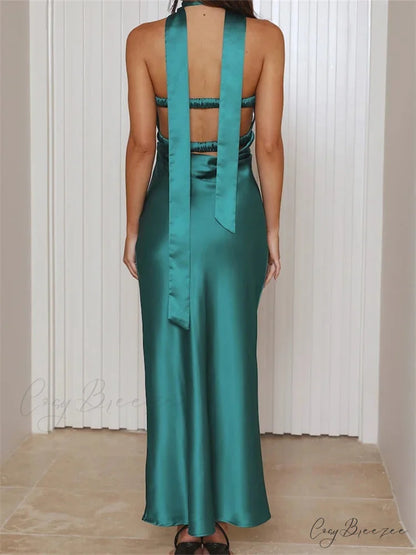Women Summer Satin Tube Solid Color Strapless Off Shoulder Slim 3D Flower Vestidos with Scarf