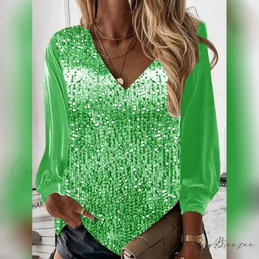 Women’s Arm Blouse Long Shirt Green / S