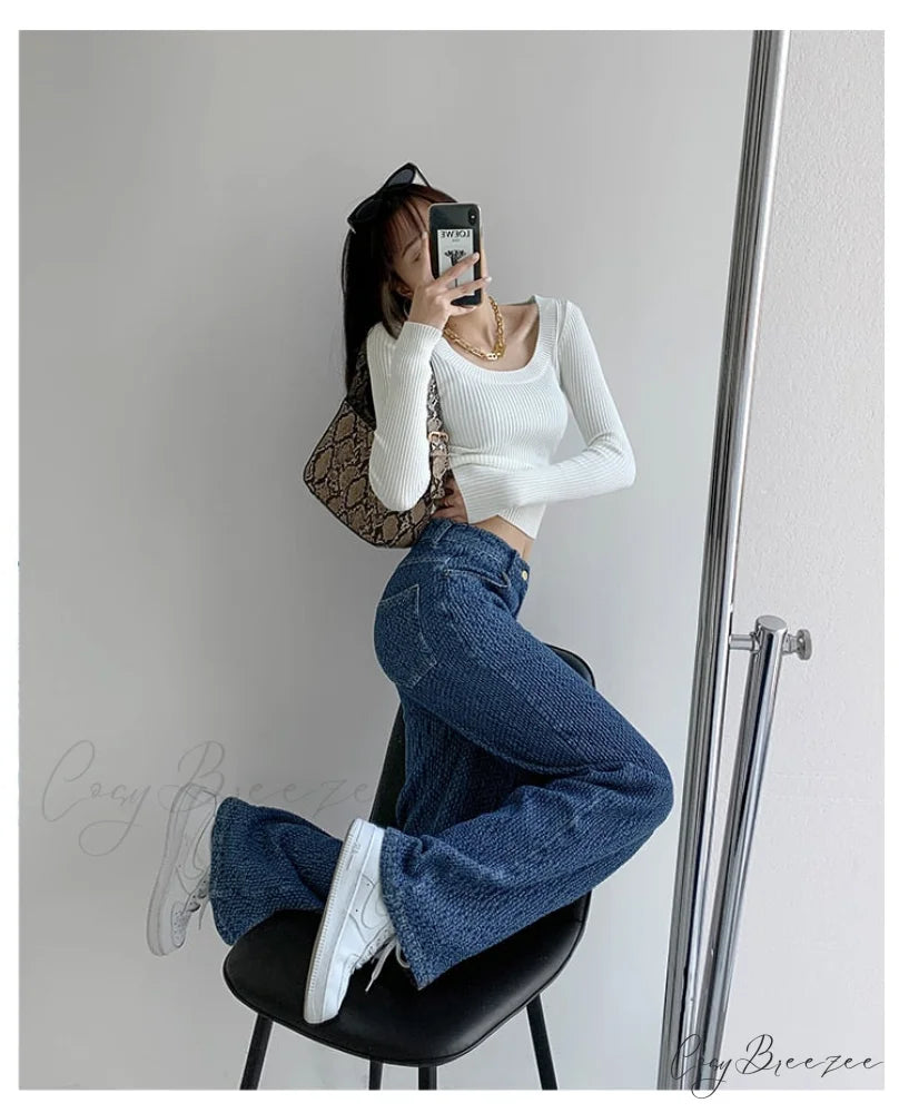 Women’s Baggy - Jeans Streetwear Waist High Denim Casual Trousers