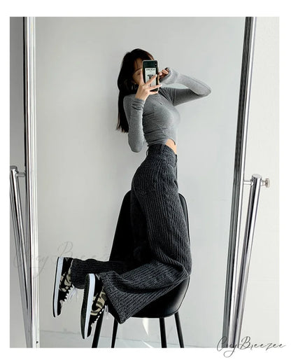 Women’s Baggy - Jeans Streetwear Waist High Denim Casual Trousers