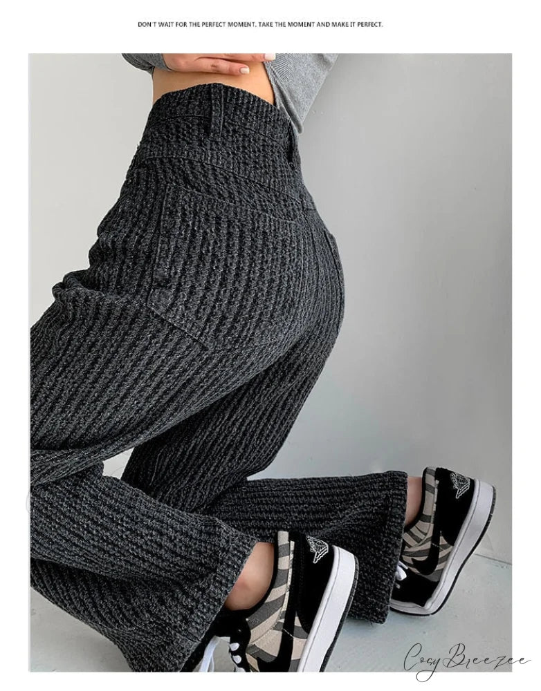 Women’s Baggy - Jeans Streetwear Waist High Denim Casual Trousers
