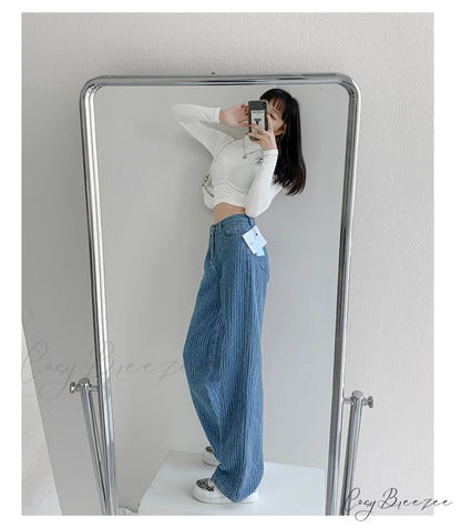 Women’s Baggy - Jeans Streetwear Waist High Denim Casual Trousers