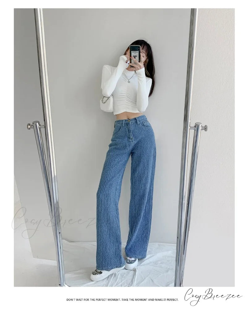 Women’s Baggy - Jeans Streetwear Waist High Denim Casual Trousers