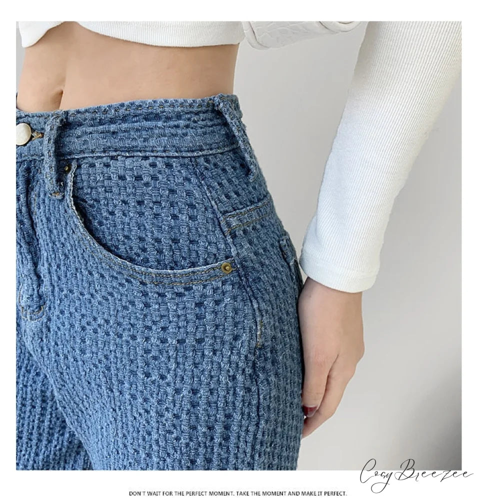 Women’s Baggy - Jeans Streetwear Waist High Denim Casual Trousers
