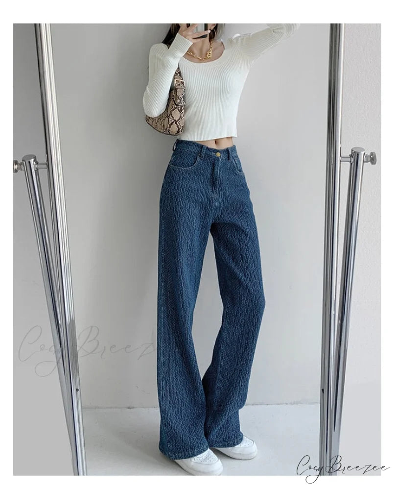 Women’s Baggy - Jeans Streetwear Waist High Denim Casual Trousers