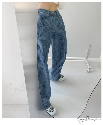 Women’s Baggy - Jeans Streetwear Waist High Denim Casual Trousers