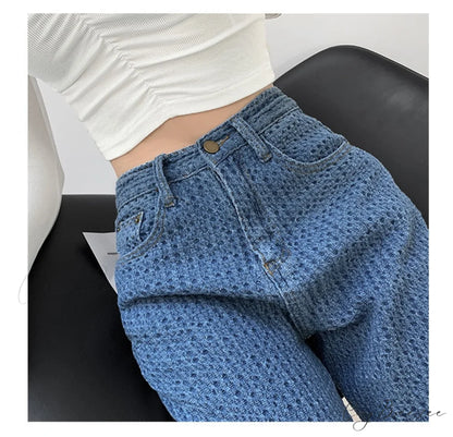 Women’s Baggy - Jeans Streetwear Waist High Denim Casual Trousers