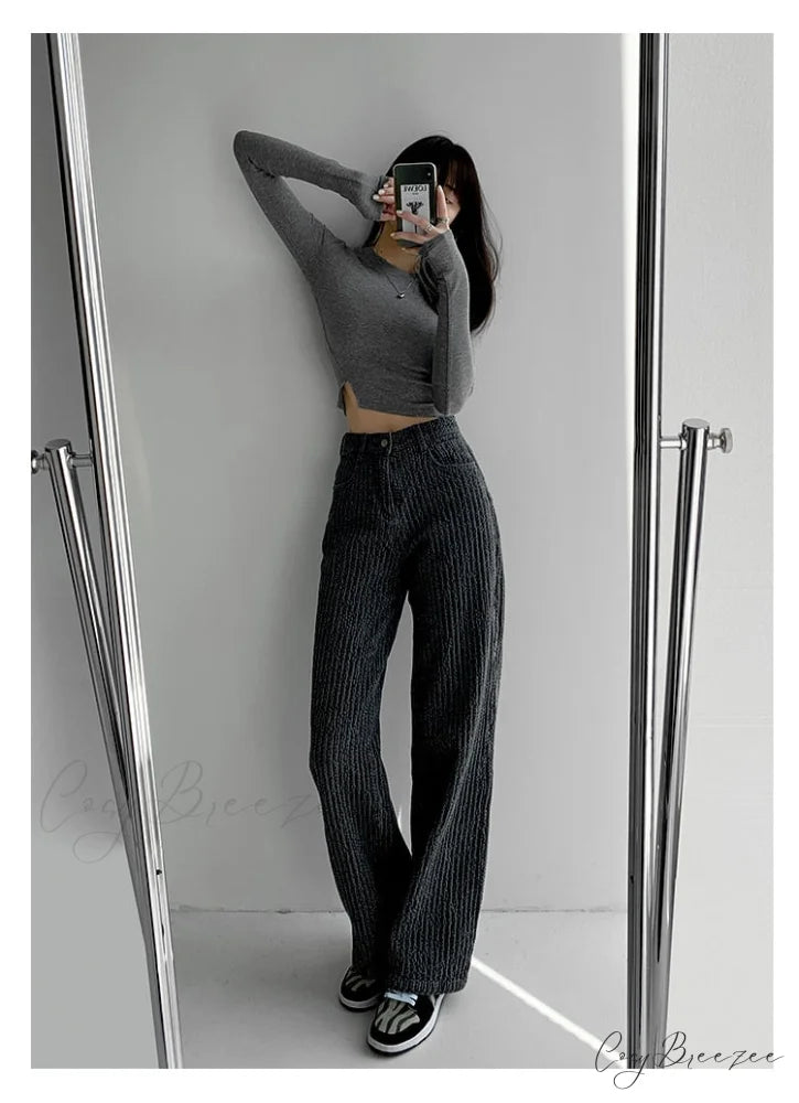 Women’s Baggy - Jeans Streetwear Waist High Denim Casual Trousers