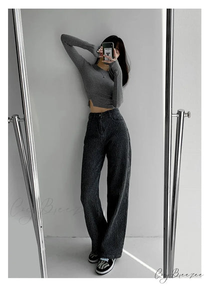 Women’s Baggy - Jeans Streetwear Waist High Denim Casual Trousers