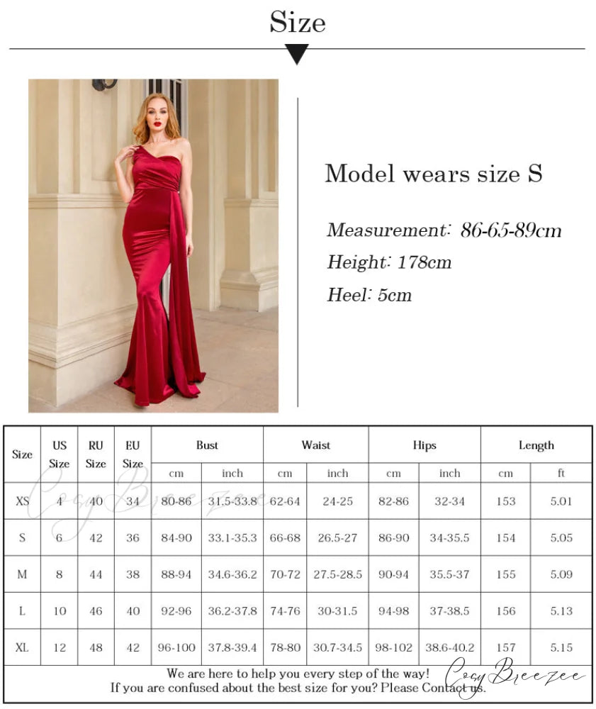 Women’s Blue Evening Green Gown Full-Length Party Royal with Sexy Gown Satin Long Ribbon Draped Dress