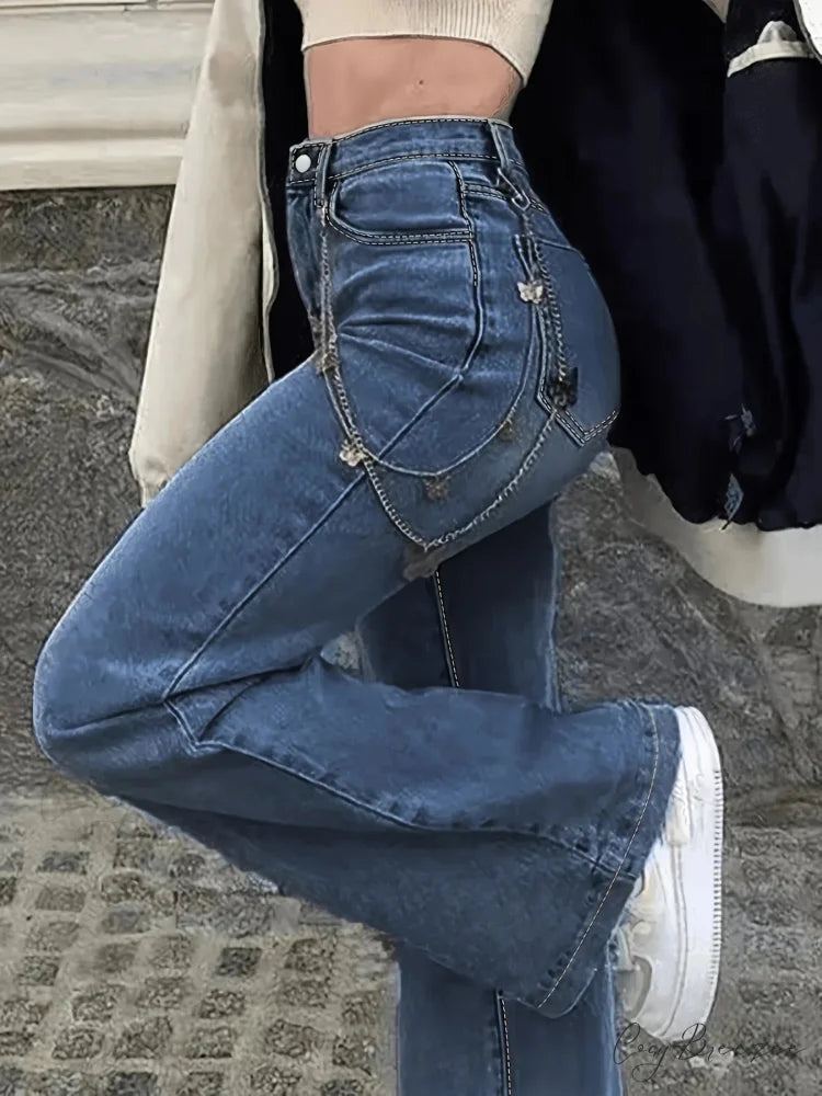 Women’s Blue High-Stretch Skinny with Fit - Stylish and Comfortable Denim Jean