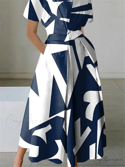 Women’s Gown Neckline Button with Full-Length Casual and Blouse Pocket